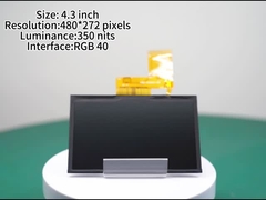 4.3 นิ้ว TFT Display Panel ด้วย 480*272 พิกเซล โมดูลจอ LCD ด้วยความสว่าง 300 นิต